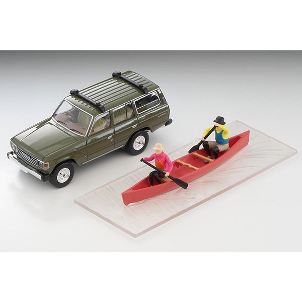 画像9: TOMYTEC 1/64 Limited Vintage NEO Toyota Land Cruiser 60 (Olive) with Canoe, Figure