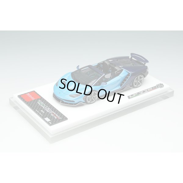 画像13: EIDOLON 1/43 Lamborghini Centenario Roadster LP770-4 2016 Rear Wing up Blue Cepheus / Blue Hera Limited 100 pcs.