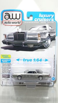 auto world 1/64 1979 Lincoln Continental Lowrider Silver Metallic
