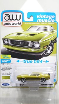 auto world 1/64 1973 Ford Mustang Mach 1 Bright Green