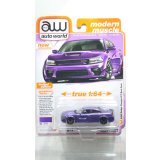 auto world 1/64 2023 Dodge Charger Swinger R/T Scat Pack Plum Crazy