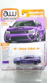 auto world 1/64 2023 Dodge Charger Swinger R/T Scat Pack Plum Crazy