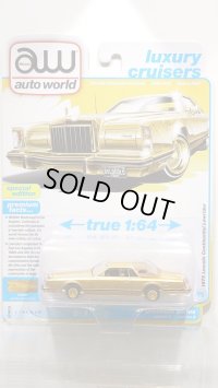 auto world 1/64 1979 Lincoln Continental Lowrider Gold Metallic