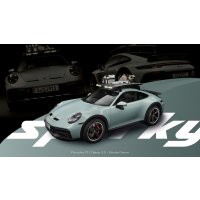 sparky (Tiny x Spark model) 1/64 Porsche 911 2023 Dakar 3.0 Shade Green