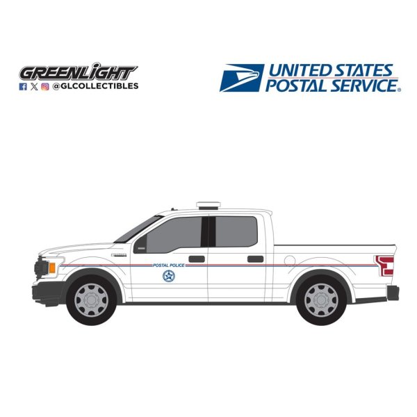 画像2: GREEN LiGHT EXCLUSIVE 1/64 2020 Ford F-150 XL - United States Postal Service (USPS) Postal Police