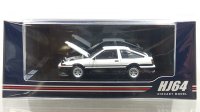 Hobby Japan 1/64 Toyota Sprinter Trueno JDM Style White / Black 後期型