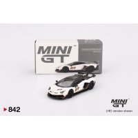 MINI GT 1/64 Lamborghini Aventador SVJ 63 Bianco Asopo (White) (LHD)