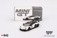 MINI GT 1/64 Lamborghini Aventador SVJ 63 Bianco Asopo (White) (RHD)