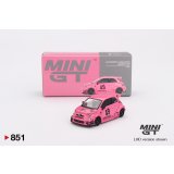 MINI GT 1/64 Abarth 595 LB-WORKS x Abas Works Pink (RHD)