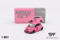 MINI GT 1/64 Abarth 595 LB-WORKS x Abas Works Pink (RHD)