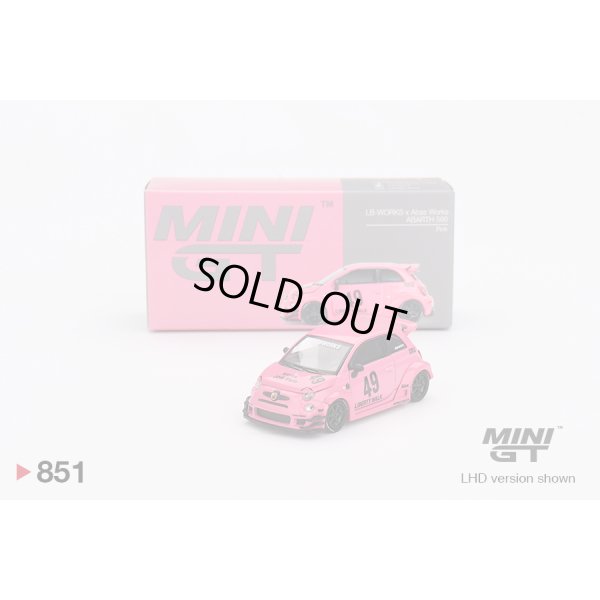 画像1: MINI GT 1/64 Abarth 595 LB-WORKS x Abas Works Pink (RHD)