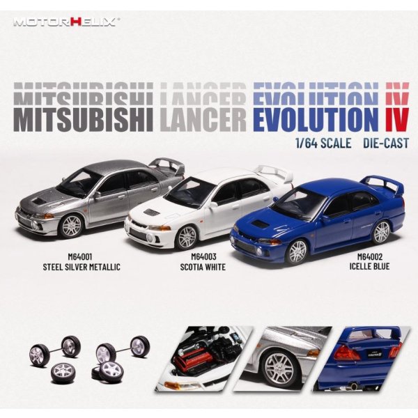 画像5: MOTORHELIX 1/64 Mitsubishi Lancer Evolution IV Scotia White