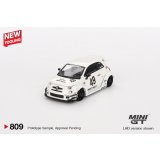 MINI GT 1/64 Abarth 595 LB-WORKS x Abas Works Gala White (LHD) [Blister Packaging]