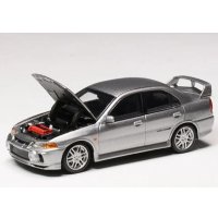 MOTORHELIX 1/64 Mitsubishi Lancer Evolution IV Steel Silver Metallic