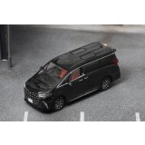 Diecast Team 1/64 Toyota Alphard 2024 Black RHD