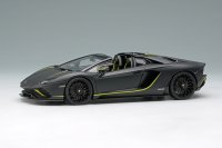 EIDOLON COLLECTION 1/43 Lamborghini Aventador S Roadster Japan Limited Edition 2021 Nero Pulso / Green Stripe Limited 50 pcs.