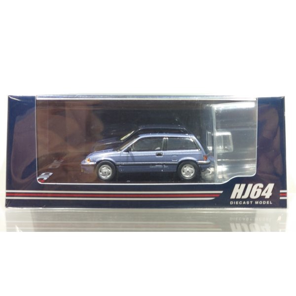 画像1: Hobby Japan 1/64 Honda Civic (AT) 後期型 Blue with Genuine Optional Parts
