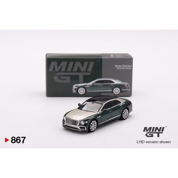 画像1: MINI GT 1/64 Bentley Flying Spur White Sand Verdant (RHD)