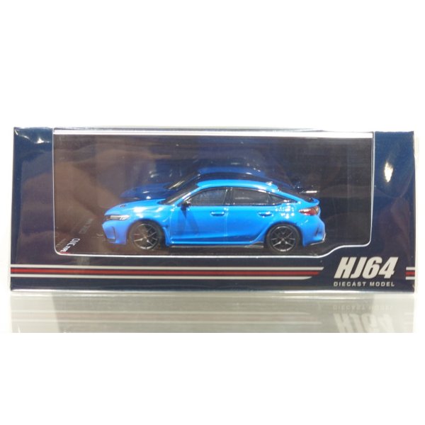 画像1: Hobby Japan 1/64 Honda Civic Type R (FL5) Racing Black Package 2025 Racing Blue Pearl