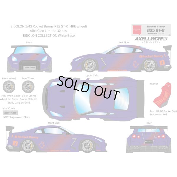 画像13: EIDOLON 1/43 Rocket Bunny R35 GT-R (HRE wheel) Alba Cielo Limited 32 pcs.