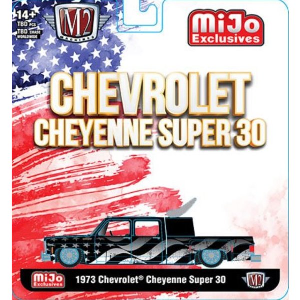 画像5: M2 Machines 1/64 Chevrolet Cheyenne Super 3 1973 Stars & Stripes Black