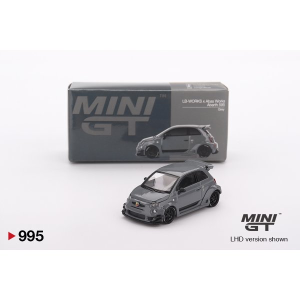画像1: MINI GT 1/64 Abarth 595 LB-WORKS x Abarth Works Gray (LHD)
