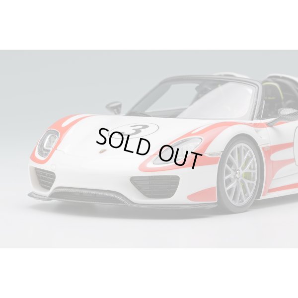 画像13: EIDOLON COLLECTION 1/43 Porsche 918 Spyder Weissach Package 2011 White / Red Salzburg Stripes
