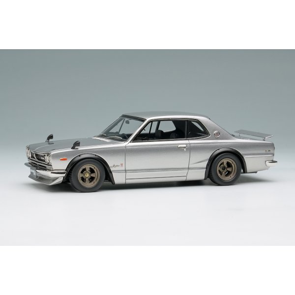 画像1: VISION 1/43 Nissan Skyline 2000GT-R (KPGC10) with Spoiler (NISSAN Works Wheel) Silver