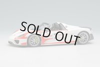 EIDOLON COLLECTION 1/43 Porsche 918 Spyder Weissach Package 2011 White / Red Salzburg Stripes