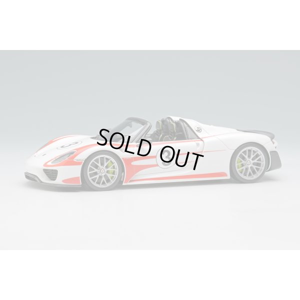 画像1: EIDOLON COLLECTION 1/43 Porsche 918 Spyder Weissach Package 2011 White / Red Salzburg Stripes
