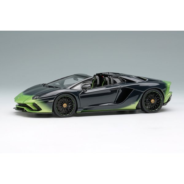 画像1: EIDOLON COLLECTION 1/43 Lamborghini Aventador S Roadster 50th Anniversary Japan 2018 Verde Ithaca / Black Gradient Limited 100 pcs.