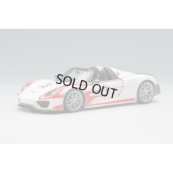 画像2: EIDOLON COLLECTION 1/43 Porsche 918 Spyder Weissach Package 2011 White / Red Salzburg Stripes