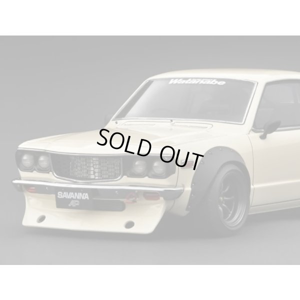 画像4: ignition model 1/18 Mazda Savanna (S124A) Semi-Works White/Watanabe Eight-Spoke 14-inch (Gunmetallic) wheels