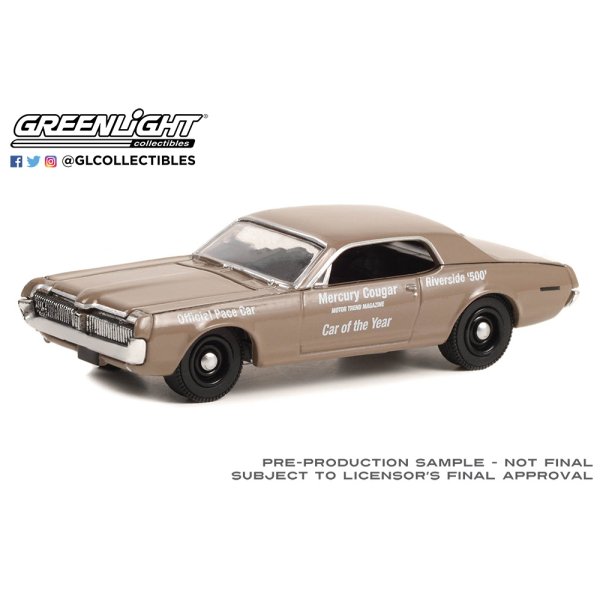 画像1: GREEN LiGHT EXCLUSIVE 1/64 1967 Mercury Cougar - Riverside 500 Official Pace Car - Motor Trend Magazine Car of the Year