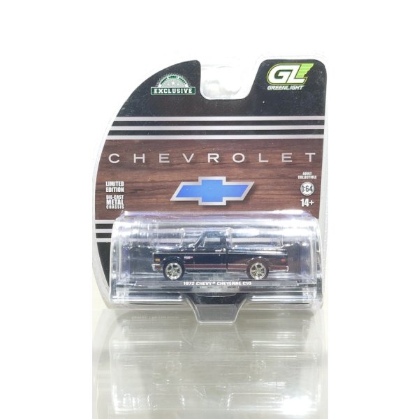 画像2: GREEN LiGHT EXCLUSIVE 1/64 1972 Chevy Cheyenne C10 Short Bed - Black