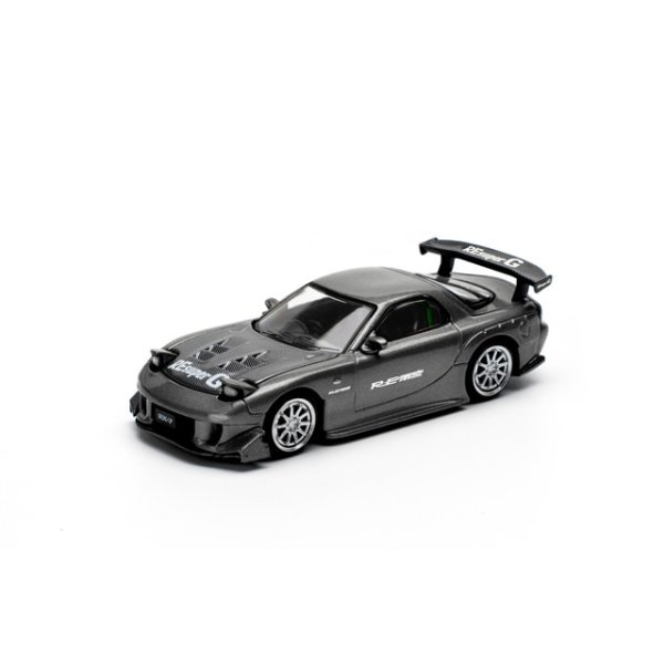 画像1: POP RACE 1/64 MAZDA RX7 RE-AMEMIYA GUN METAL 