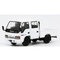 MODEL1 1/64 Isuzu Elf (NHR) Double Cab Light Truck White (LHD)