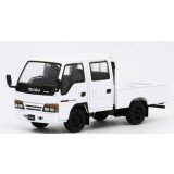 MODEL1 1/64 Isuzu Elf (NHR) Double Cab Light Truck White (LHD)