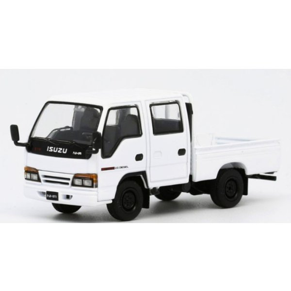 画像1: MODEL1 1/64 Isuzu Elf (NHR) Double Cab Light Truck White (LHD)