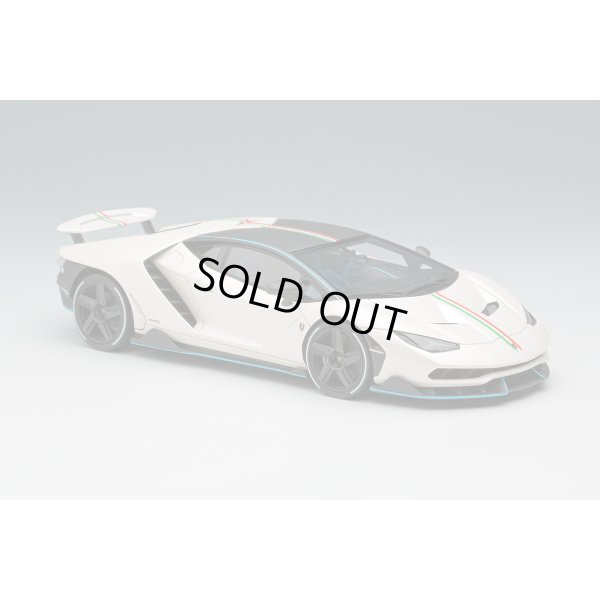 画像5: EIDOLON COLLECTION 1/43 Lamborghini Centenario LP770-4 2016 Rear Wing up Bianco Canopus / Italian Stripe Limited 120 pcs.