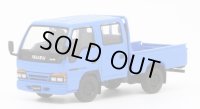 MODEL1 1/64 Isuzu Elf (NHR) Double Cab Light Truck Blue (LHD)