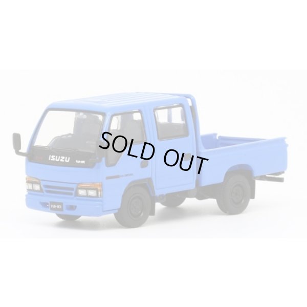 画像1: MODEL1 1/64 Isuzu Elf (NHR) Double Cab Light Truck Blue (LHD)