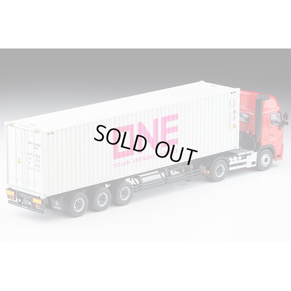 画像2: TOMYTEC 1/64 Limited Vintage NEO Hino Profia 40ft Marine Container Trailer (東邦車輛TC36H1C34) Ocean Network Express Gray Container