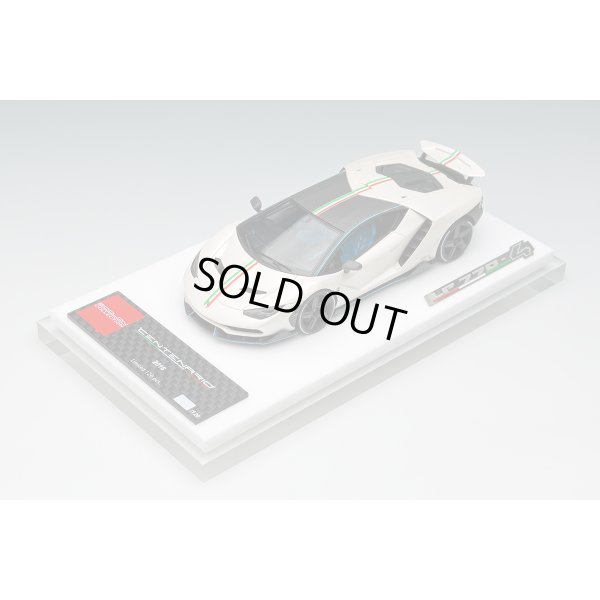 画像10: EIDOLON COLLECTION 1/43 Lamborghini Centenario LP770-4 2016 Rear Wing up Bianco Canopus / Italian Stripe Limited 120 pcs.