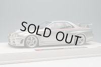 EIDOLON 1/18 NISSAN SKYLINE GT-R (BNR34 NISMO R-tune Version) 2004 Silver/Nismo Stripe Limited 120 pcs.