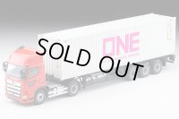 TOMYTEC 1/64 Limited Vintage NEO Hino Profia 40ft Marine Container Trailer (東邦車輛TC36H1C34) Ocean Network Express Gray Container