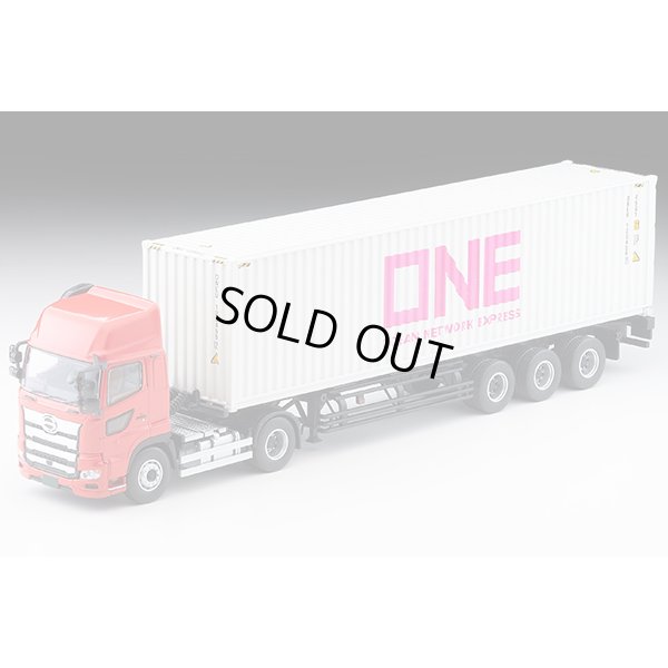 画像1: TOMYTEC 1/64 Limited Vintage NEO Hino Profia 40ft Marine Container Trailer (東邦車輛TC36H1C34) Ocean Network Express Gray Container