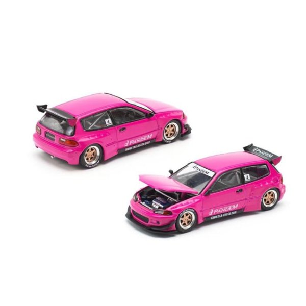 画像2: POP RACE x Enigma 1/64 Pandem Civic EG6 - Pink 