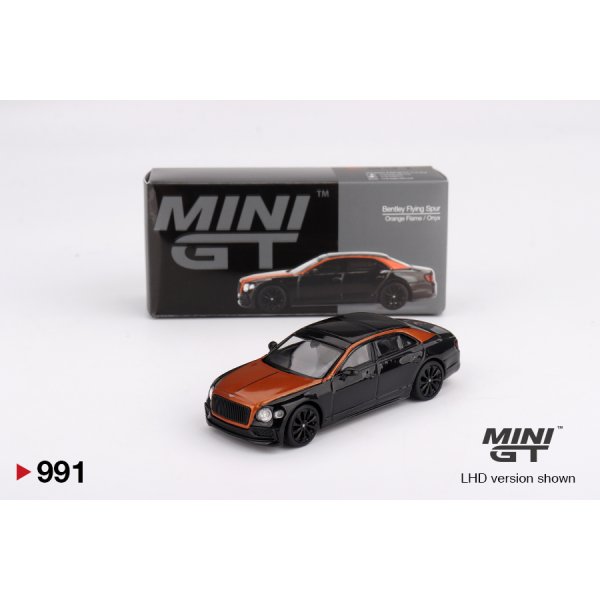 画像1: MINI GT 1/64 Bentley Flying Spur Neptune Orange Flame / Onyx (LHD)
