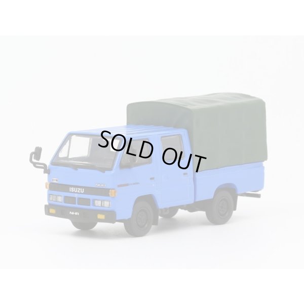 画像1: MODEL1 1/64 Isuzu NHR 1987 Blue LHD w/ Canvas